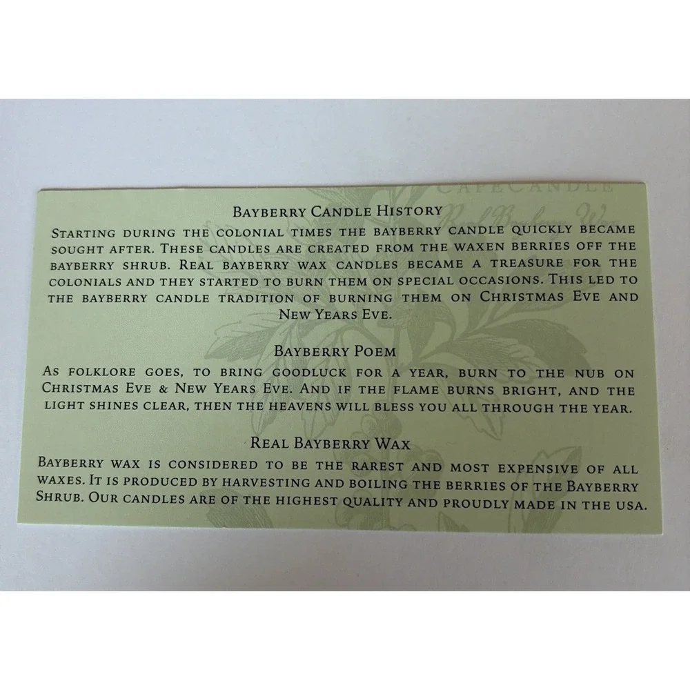 CapeCandle Real Bayberry‎ Wax 8